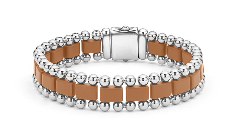 Lagos Anthem ceramic tan bracelet for men